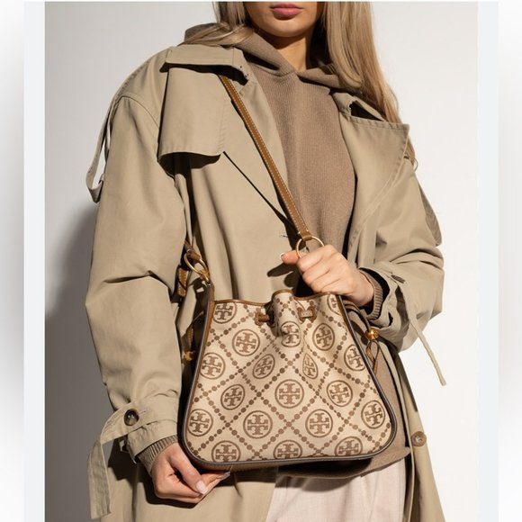 🔥NeW! Tory Burch T Monogram Jacquard Bell Bag - Picture 8 of 17